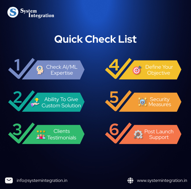 this is infographics containing the quick check list