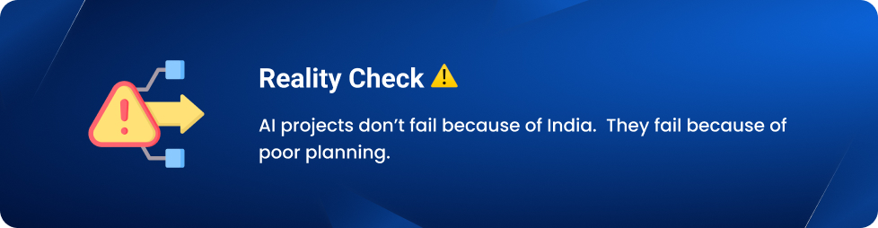 AI projetcts fail because of poor planning 