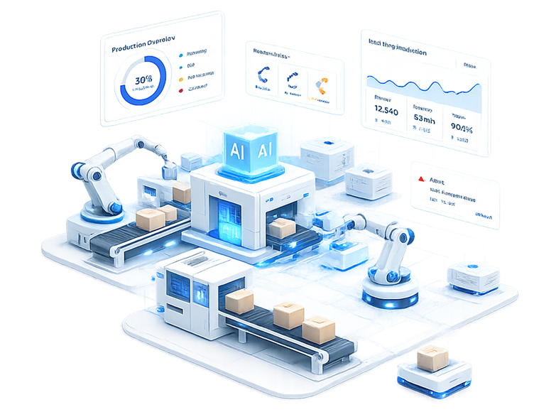 AI-powered smart factory automation system